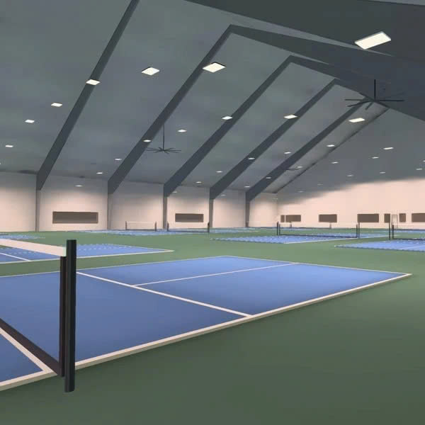 Sân Pickleball với hệ thống chiếu sáng chuyên nghiệp