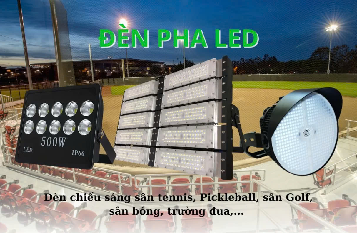 Đèn LED và Halogen cho sân Pickleball